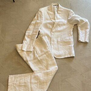 NORDSTROM MENS White linen suit EUC